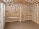 10x18 Vinyl Peak Style Portable Storage Shed with Shelves Inside