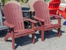 Raised Adirondack Chairs in Cherrywood Poly Lumber Outdoor Patio Furniture